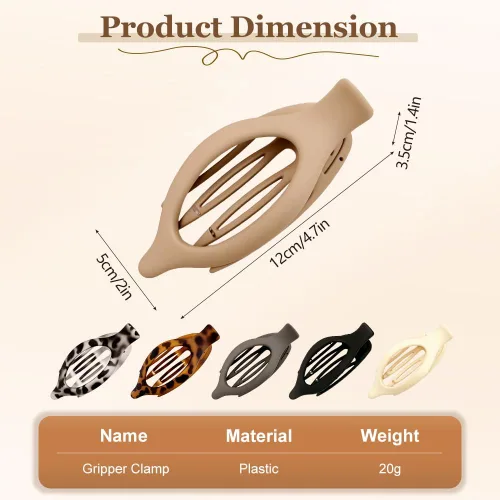 Miniatura 3 de Pinzas planas para el cabello para mujeres - 2026 Nuevas pinzas de garra planas para mujeres, pinzas de pico de pato para cabello grueso o fino