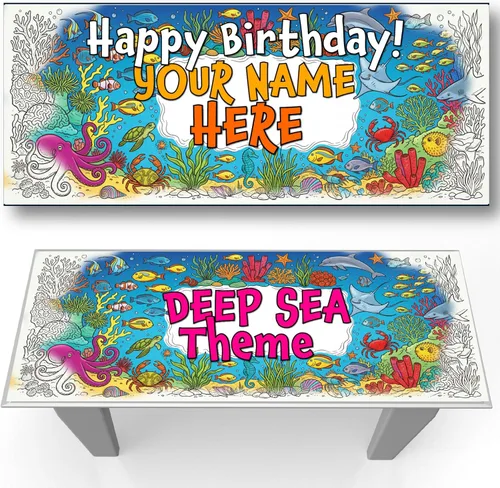 Miniatura 13 de Young N Refined Página de colorear personalizada para fiesta de cumpleaños con nombre personalizado (72 x 30 pulgadas)