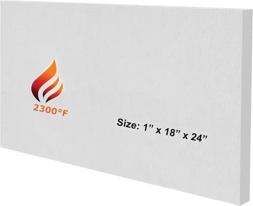 Miniatura 10 de Tabla aislante de fibra de cerámica, 1 x 12 x 24 pulgadas, clasificación de 2300 F, tablero aislante ignífugo para estufas de madera, chimeneas