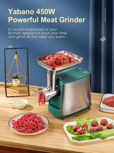 Miniatura 8 de Picadora eléctrica de carne, picadora de carne resistente, máquina de relleno de salchichas, molinillo de alimentos con kit de salchichas y kubbe, 2