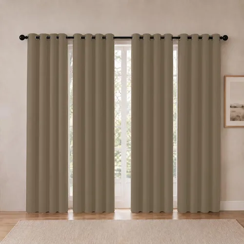 Miniatura 77 de Cortinas de oscurecimiento de habitación de 45 pulgadas de largo para dormitorio y sala de estar, cortinas térmicas aislantes con ojales