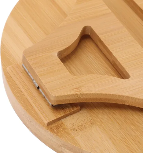 Miniatura 8 de Bandeja de aperitivos para sofá, textura de madera, bandeja para reposabrazos de sofá, mesa de brazo plegable con clip para aperitivos de café y té