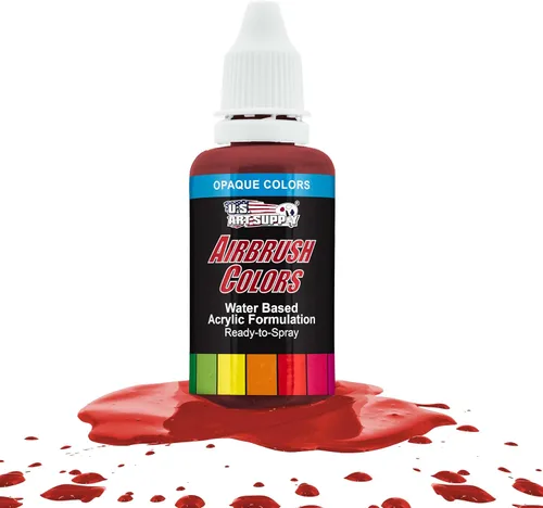 Miniatura 52 de U.S. Art Supply Opaque Lake Blue - Pintura acrílica para aerógrafo con efectos especiales, 8 onzas, lista para rociar, pintura con pincel de aire a