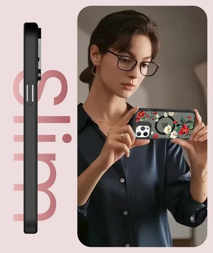 Miniatura 6 de Dretal para Funda iPhone 12, Funda iPhone 12 Pro Floral, con Protector de Pantalla, Soporte para Cámara, Protección de Grado Militar, Funda