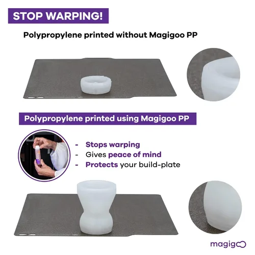 Miniatura 4 de MPP2018 - Pegamento adhesivo para impresora 3D para filamento de polipropileno, larga duración y reduce la deformación en placas flexibles, vidrio