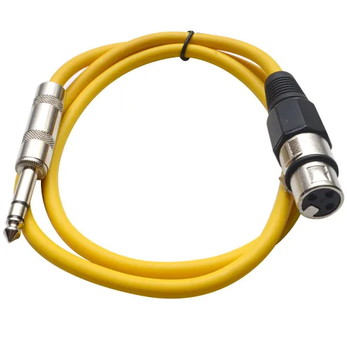 Miniatura 15 de Seismic Audio - SATRXL-F2 - Cable de conexión XLR naranja de 2 pies hembra a 1/4" TRS