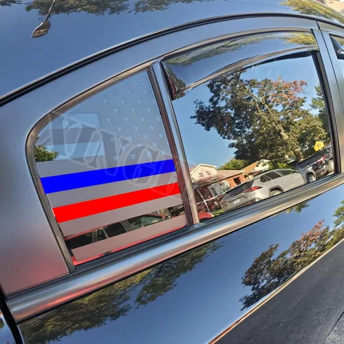 Miniatura 2 de Xinghe para Dodge Charger 2011-2023, calcomanías de bandera americana para ventanas laterales traseras, 2 piezas de calcomanía de bandera de EE. UU.