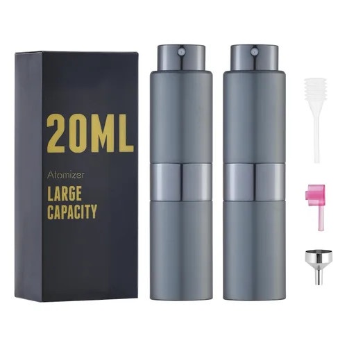 Miniatura 22 de Botella de perfume de viaje rellenable con atomizador de Owlyee: spray de colonia mini para rellenar - atomizador de fragancia vacío para hombres
