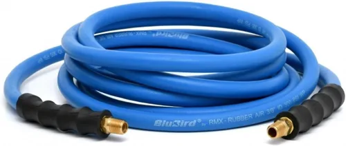 Miniatura 2 de BLUBIRD BB3810 - Manguera de aire de goma de 3/8 pulgadas x 10 pies, 100% goma, más ligera, más fuerte, más flexible, 300 PSI, 50F a 190F grados
