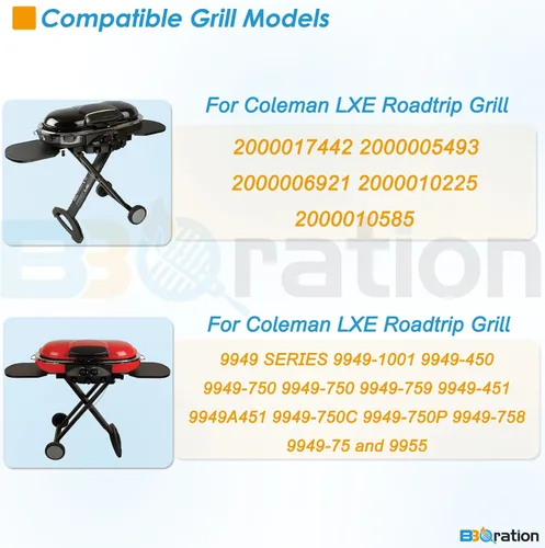 Miniatura 2 de Paquete de 2 ruedas de parrilla y accesorios de repuesto para parrilla Coleman LXE Roadtrip, rueda de parrilla de 6 pulgadas para Coleman Grill