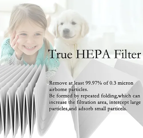 Miniatura 4 de Filtro de repuesto HEPA A2, compatible con Filtrete FAP-C02-A2, FAP-C03-A2, FAP-T03-A2, purificador de aire FAP-T03-A2, parte # 1150101, 2 HEPA + 2