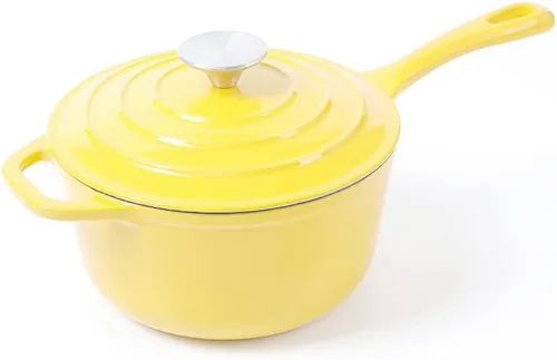 Miniatura 5 de HAWOK Mini cacerola de hierro fundido de 2.65 cuartos de galón, 8 pulgadas con tapa, pre-sazonada