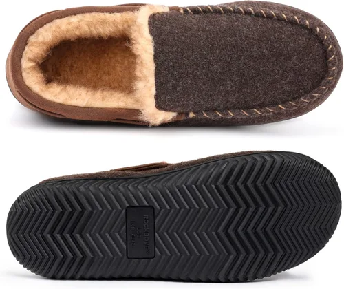 Miniatura 4 de RockDove Hearthfire - Pantuflas de espuma viscoelástica para hombre
