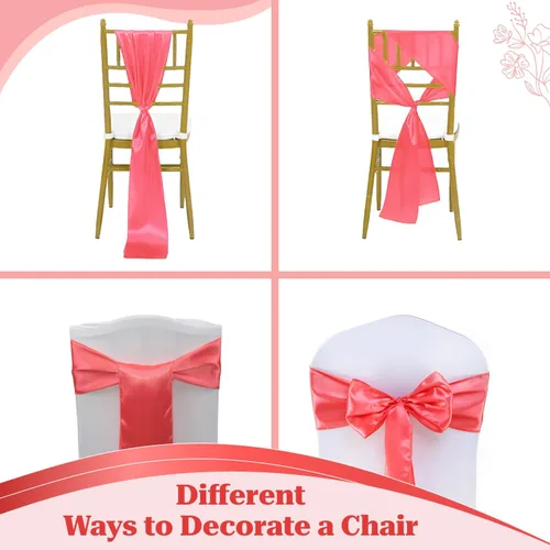 Miniatura 225 de mds - Lote de 10 lazos de satén para sillas de boda y eventos, para decoración de fiestas, 30 colores, Satin, 10 Verde oliva