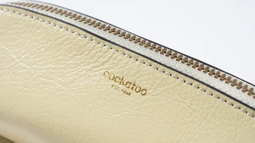 Miniatura 4 de Cockatoo Estuche para lápices de piel auténtica, soporte para accesorios, bolsa de papelería, estuche con cremallera para el trabajo y la oficina