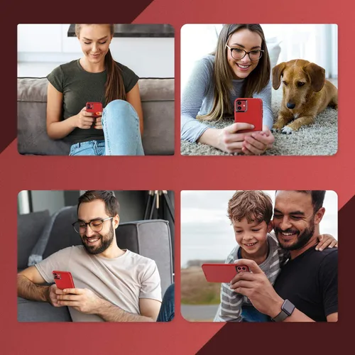 Miniatura 7 de ORIbox - Funda compatible con iPhone 13, acabado suave de silicona líquida exterior