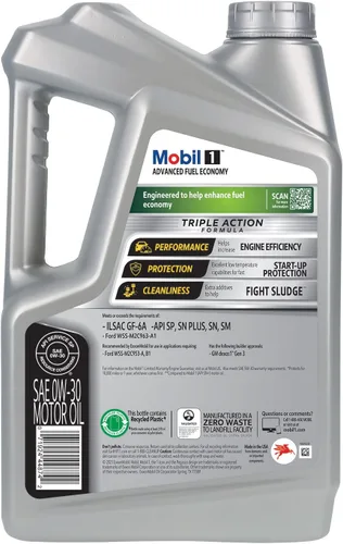 Miniatura 3 de Mobil 1 aceite de motor sintético avanzado de ahorro de combustible completo 0W-30, 5 cuartos de galón