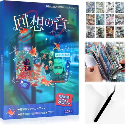 Miniatura 31 de Calcomanías coreanas para tarjetas fotográficas kpop, 3500 para decoración de libros, estéticas, purpurina, mariposa, amor, cinta, flor, alfabeto