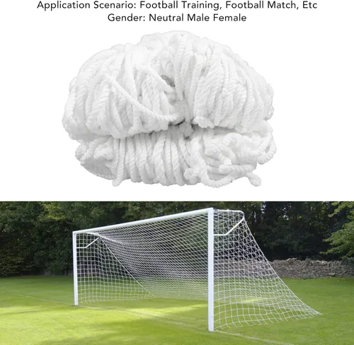 Miniatura 3 de Redes de portería de fútbol deportivo, red de repuesto para entrenamiento de fútbol, cubierta protectora de repuesto para porterías de fútbol, 10 x
