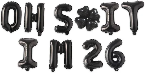 Miniatura 55 de Globos de látex de 16 pulgadas con texto en inglés "Oh I'm 14" Black Hallo Fourteen Cheers to 14 Years Old Theme Decor for Man Woman Happy 14th
