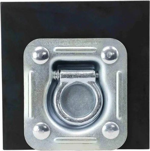 Miniatura 6 de Mytee Products Placa empotrable con anillo en D de 4 unidades, capacidad de 6000 libras, amarre para remolques cerrados, camionetas