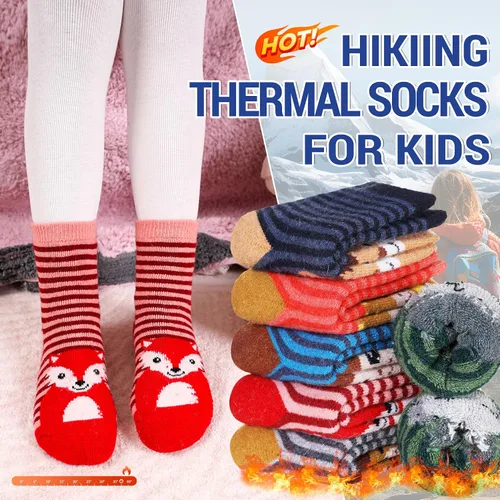 Miniatura 62 de Eocom 6 pares de calcetines de invierno cálidos de lana para niños y niñas