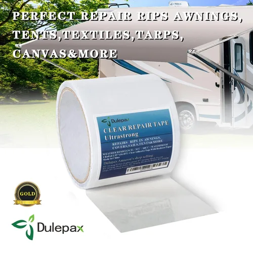 Miniatura 3 de Dulepax - Cinta de reparación de tela ultra fuerte, 16.4 pies x 2.95 pulgadas, ideal para cubiertas de barco, tiendas de campaña, toldos, cubiertas