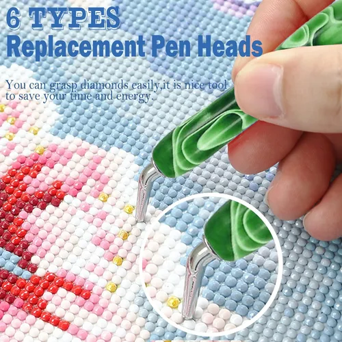 Miniatura 4 de Heyseri Bolígrafos de pintura de diamantes, bolígrafo de arte de diamante "Classic Wax Stylus", accesorios de herramientas de pintura de gemas
