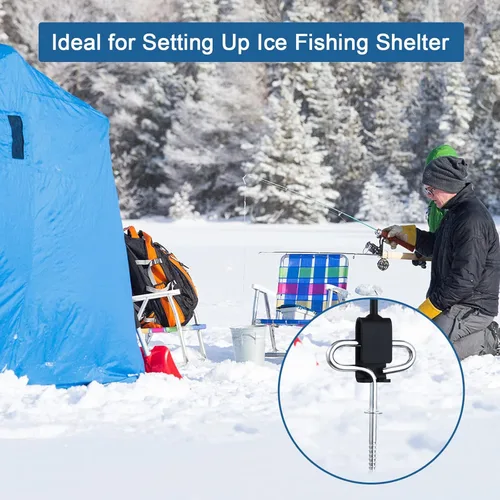 Miniatura 6 de Ice Anchor Drill Adapter, Ice Fishing Shelter Accessories, Universal for Ice Anchors