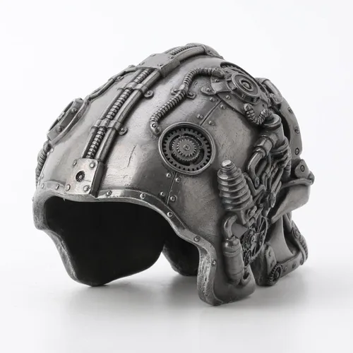 Miniatura 7 de Veronese Design 4 1/2" alto Steampunk láser ojo cráneo resina escultura Petwer acabado