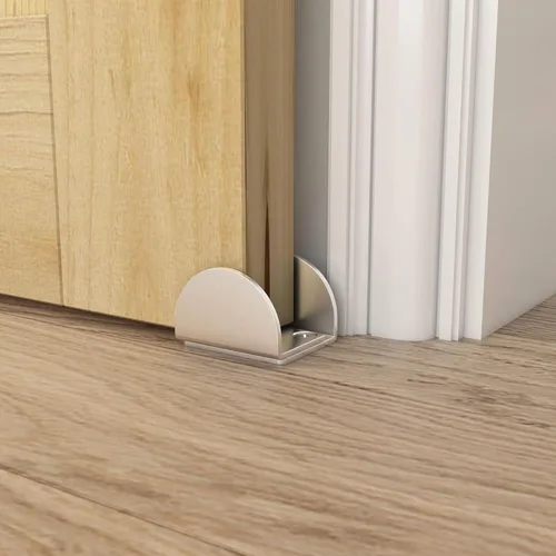 Miniatura 7 de JUBEST Guía de piso de puerta corrediza de granero, guía inferior montada en el suelo, forma de U, acero inoxidable, para puerta gruesa de 1-7/16