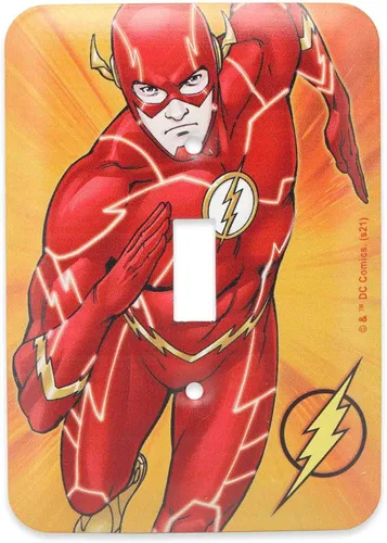 Miniatura 7 de DC Comics - Placa de interruptor de pared de metal en relieve de Batman de la Liga de la Justicia, decoración de placa de interruptor de Batman