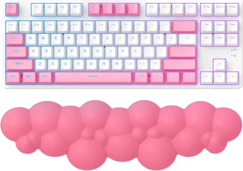Miniatura 10 de MANBASNAKE Reposamuñecas para teclado, espuma viscoelástica de alta densidad de poliuretano con base antideslizante para aliviar el dolor