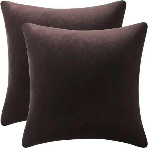 Miniatura 47 de Dezene - 2 fundas decorativas de terciopelo para almohada Hielo de vainilla
