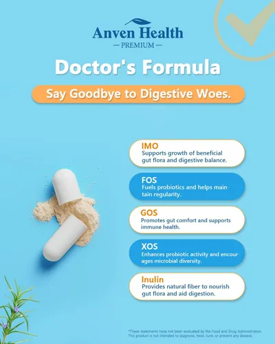 Miniatura 5 de 60 mil millones de probióticos y prebióticos para mujeres y hombres, 19 cepas, 5 prebióticos orgánicos para la salud intestinal digestiva e General
