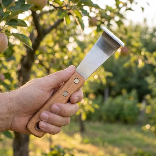 Miniatura 2 de DOITOOL Cuchillo raspador de corteza de jardinería, herramienta manual ergonómica para quitar corteza de árbol para árboles frutales, cortador