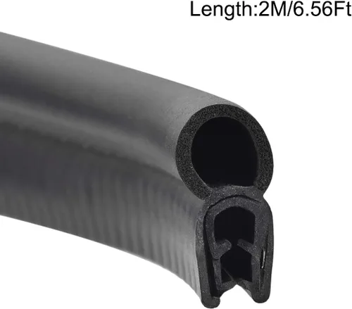 Miniatura 3 de uxcell Sello de recorte con bombilla superior, hoja protectora de borde de canal de sello de goma EPDM, se adapta a borde de 0.039-0.118 in de 6.6