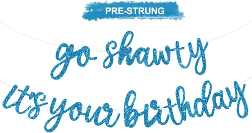 Miniatura 18 de BEISHIDA Cartel con texto en inglés «Go Shawty It's Your Birthday» con texto en inglés «No DIY Hip Hop» con tema de feliz cumpleaños, cartel de Rojo