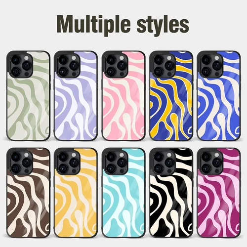 Miniatura 8 de Fundas de teléfono coloridas con patrones de animales para niñas, estéticas para iPhone 11, 12, 13, 14, 15, 16 Pro Max Plus Mini Xr Xs, para Samsung