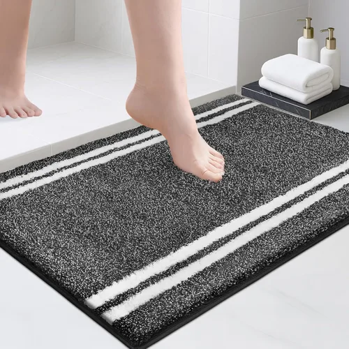 Miniatura 11 de PURRUGS Alfombra de baño antideslizante, lavable a máquina, 20 x 24 pulgadas, en forma de U, súper absorbente y de secado rápido, tapete de baño