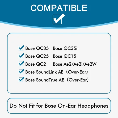 Miniatura 2 de GEVO Almohadillas de repuesto de gel refrescante, almohadillas para los oídos Bose QuietComfort 35 (QC35) y Quiet Comfort 35 II (QC35 II) y más
