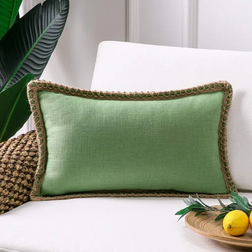 Miniatura 14 de Phantoscope Farmhouse - Fundas de almohada decorativas para exteriores, Poliéster & Mezcla de poliéster, Beige, 18" x 18