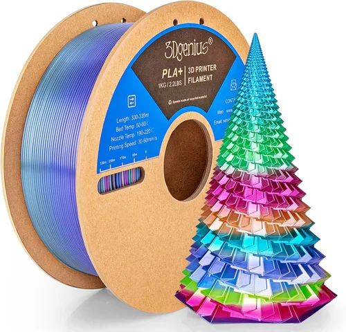 Miniatura 39 de Filamento de seda PLA para impresora 3D Filamento de seda PLA de triple color 1.75mm Filamento para impresión 3D Compatible con la mayoría de Tri