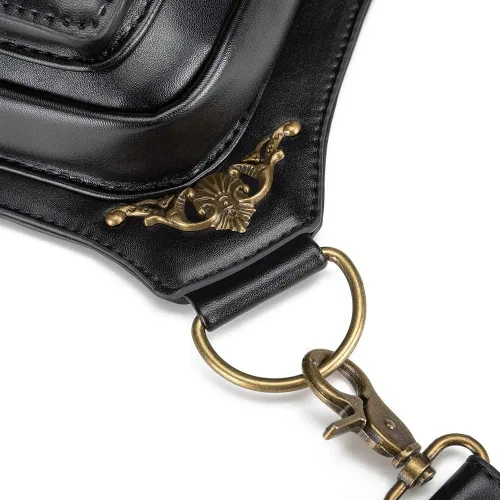 Miniatura 8 de Rebajas Cyber Monday Ofertas Venta Steampunk Riñonera Bolso para cintura Moda Gótico Hombro Bandolera Bandolera Muslo Pierna Capucha Bolsa de Viaje