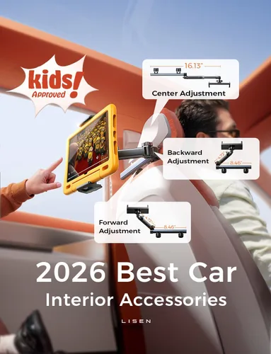 Miniatura 6 de LISEN Soporte para iPad Montaje para Automóvil Elementos Esenciales para Viajes por Carretera Actividades para Niños, Accesorios de Automóvil