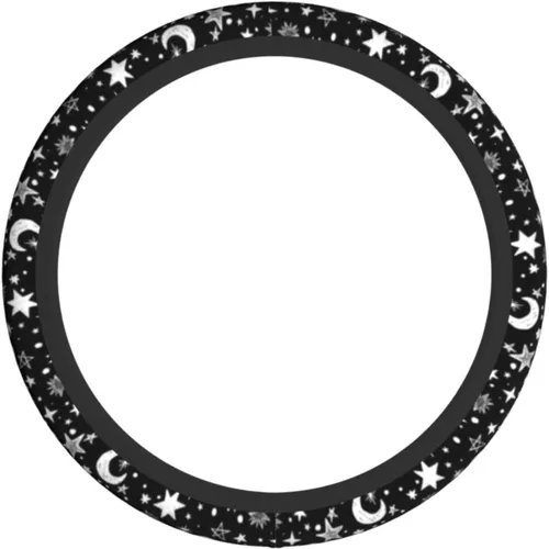 Miniatura 2 de Funda de volante de flores azules para mujer, accesorios de automóvil, para niñas, universal, de 15 pulgadas, de neopreno, decoración