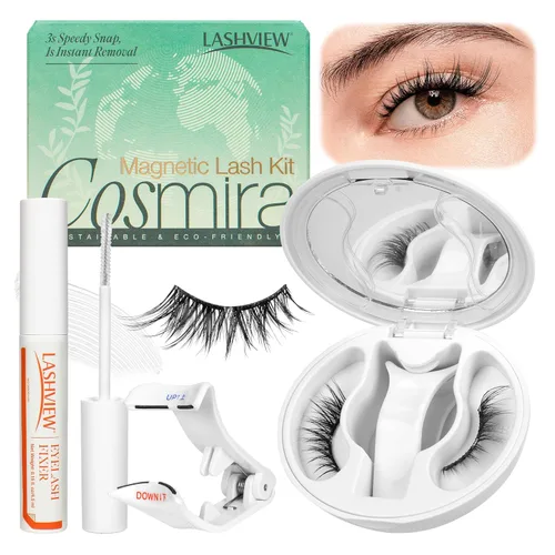 Miniatura 18 de Lashview Ellipse Extensiones de pestañas planas de 0.15 mm, rizo C de 0.43 pulgadas, negro visón, pestañas individuales, súper mate, extremadamente