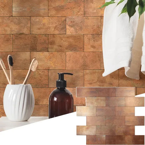 Miniatura 18 de Azulejos Adhesivos para Salpicadero 12"X12" Azulejos de Pared PVC, Adhesivos para Salpicadero de Cocina, Azulejos de Baño, Chimenea, Lavandería