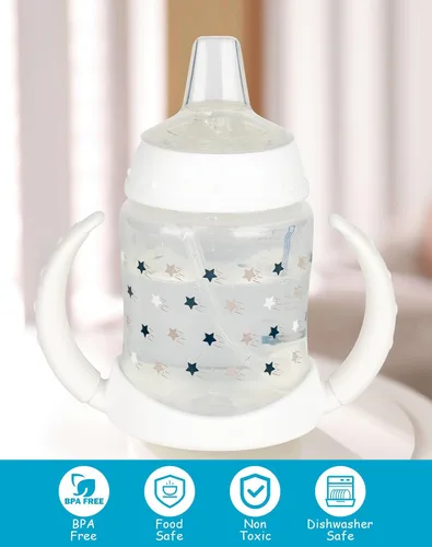 Miniatura 8 de Kit de conversión de boquilla suave para copa de aprendiz NUK, kit de transición para niños pequeños con boquilla de silicona para sorber, popote