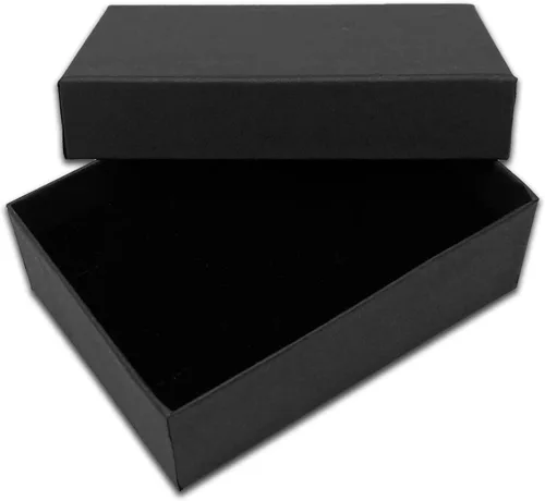 TheDisplayGuys - Paquete de 24 cajas de regalo pequeñas de papel kraft de terciopelo, cajas de joyería, cajas de collar para regalo de joyería,